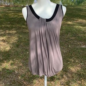 🍁LOFT Gray and Black Tank Top Size XS EUC